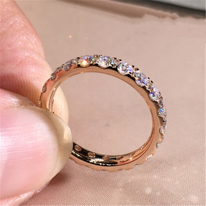 Emma White Gold Cubic Zirconia Wedding Ring