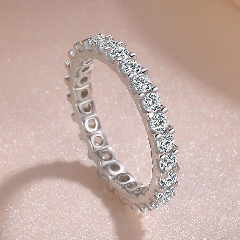 Emma White Gold Cubic Zirconia Wedding Ring