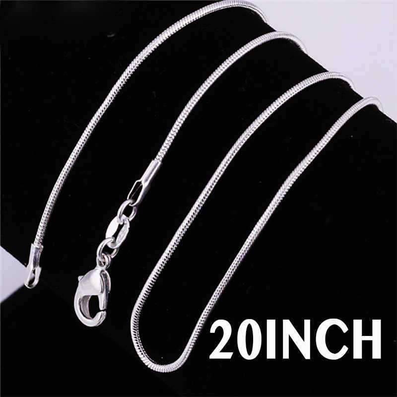 Super Thin 925 Sterling Silver Snake Chain Necklace-Necklace-Kirijewels.com-20inch silver-Kirijewels.com