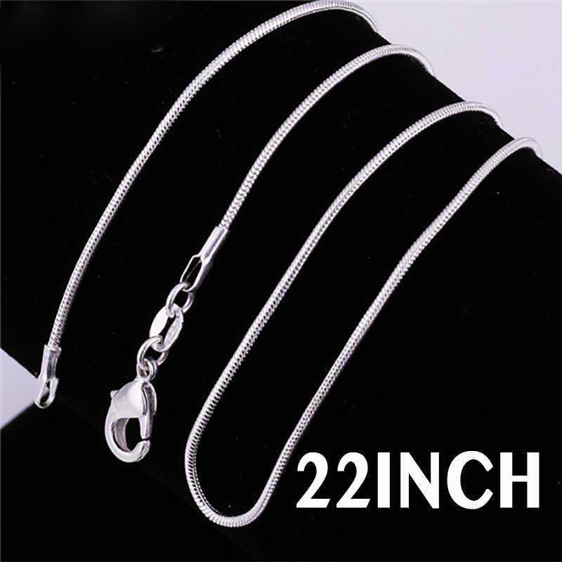 Super Thin 925 Sterling Silver Snake Chain Necklace-Necklace-Kirijewels.com-22inch silver-Kirijewels.com