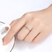 Aria Genuine 925 Sterling Silver Topaz Wedding Ring - Kirijewels.com