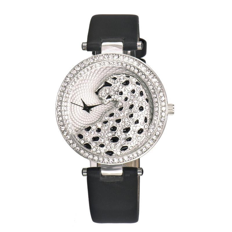 Crystal Diamond Tiger Watch-Women's Watches-Kirijewels.com-black-Kirijewels.com