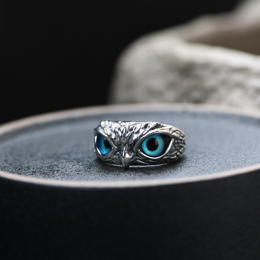 Charm Vintage Owl Engagement Wedding Ring