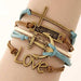 Believe Leather Charm Bracelet-Charm Bracelets-Kirijewels.com-Light Blue-Kirijewels.com