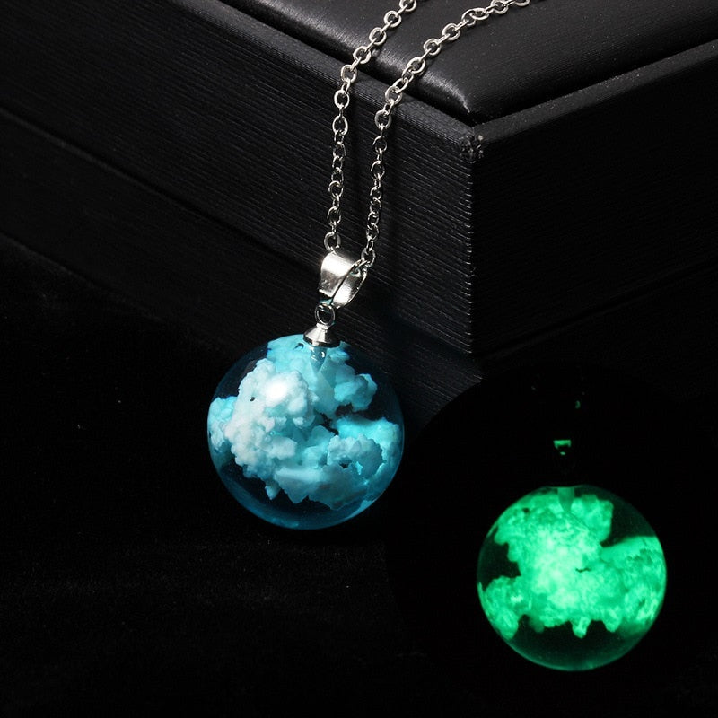 Round Ball Moon Cloud Chain Necklace