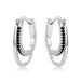 Genuine 925 Sterling Silver Black Spinel Stone Stud Earrings - Kirijewels.com