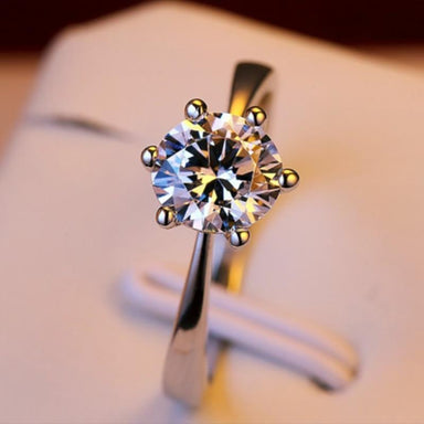 Austria Crystal Six Claws Wedding Ring - Kirijewels.com