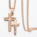 Cross Crucifix Clear Crystal Jesus Necklace - Kirijewels.com