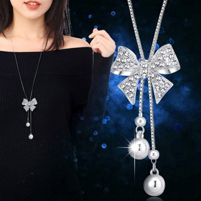 Temperament Sweater Chain Flower Necklace