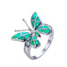 Blue Fire Opal Butterfly Ring - Kirijewels.com