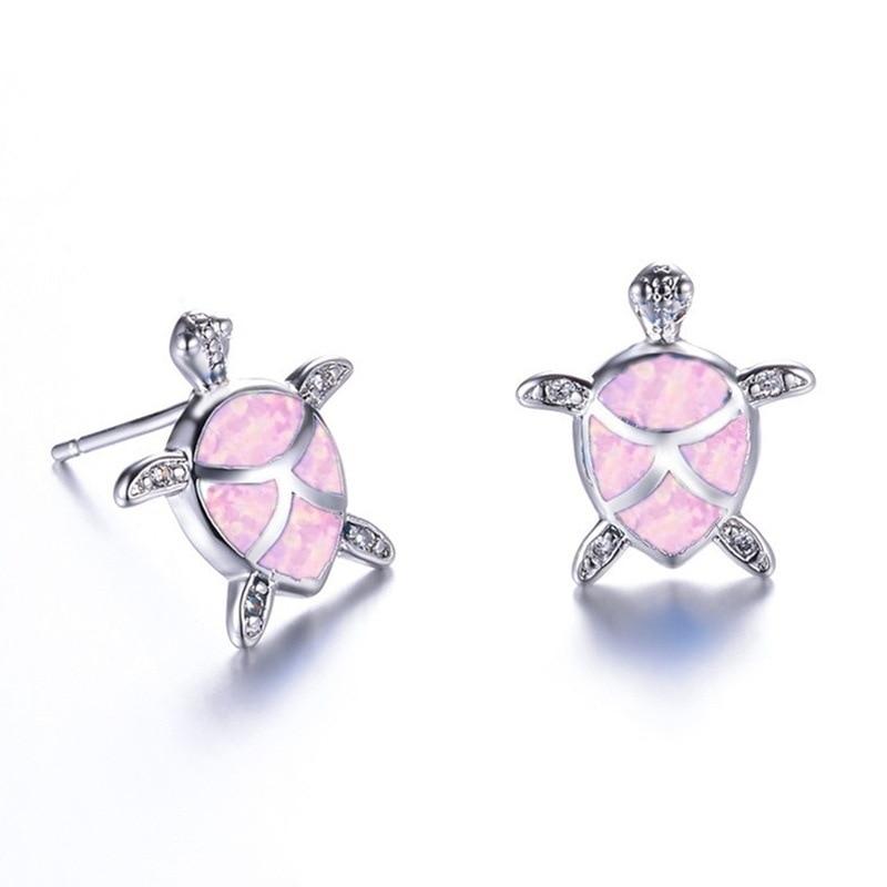 Ocean Beach Fire Opal Sea Turtle Earrings - Kirijewels.com