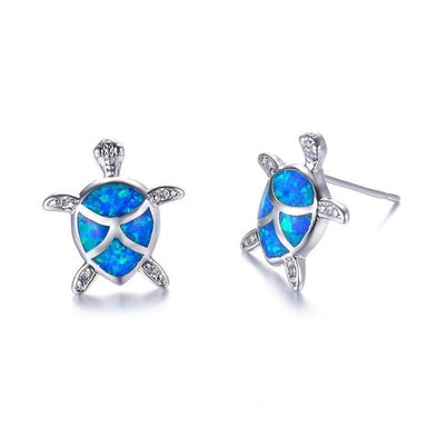 Ocean Beach Fire Opal Sea Turtle Earrings - Kirijewels.com