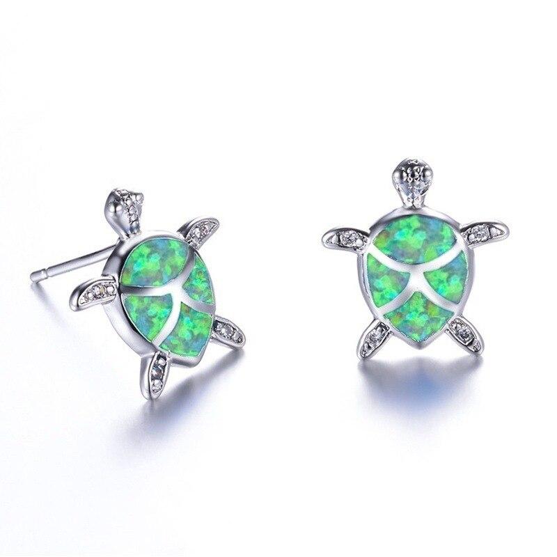 Ocean Beach Fire Opal Sea Turtle Earrings - Kirijewels.com