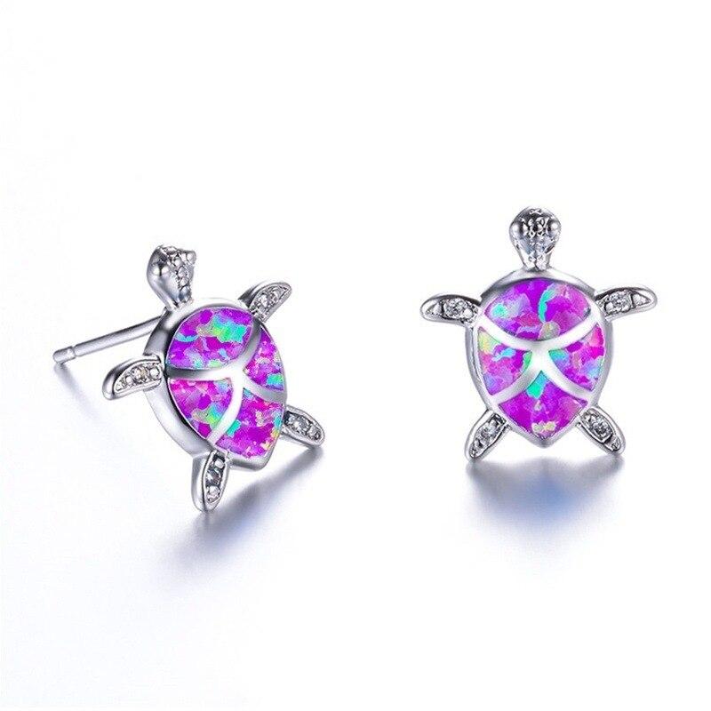 Ocean Beach Fire Opal Sea Turtle Earrings - Kirijewels.com