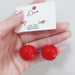 Simulated Red Cherry Earrings - Kirijewels.com