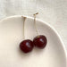 Simulated Red Cherry Earrings - Kirijewels.com