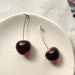 Simulated Red Cherry Earrings - Kirijewels.com