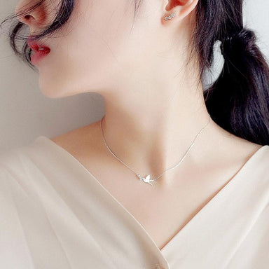 Classic 925 Sterling Silver Swallow Necklace - Kirijewels.com