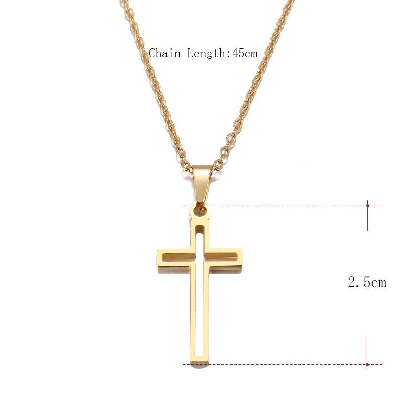 DOTIFI Stainless Steel Chain Cross Necklace - Kirijewels.com