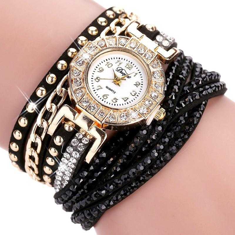 FREE Colourful Bracelet Wrist Watch-Watch-Kirijewels.com-001 Black-Kirijewels.com