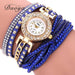 Free Duoya Crystal Rhinestone Wristwatch-Women's Watches-Kirijewels.com-Blue-Kirijewels.com