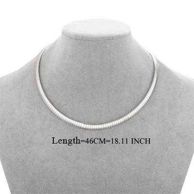 Free New Elegant Stainless Steel Choker Necklace-Choker Necklaces-Kirijewels.com-SSNEG7314 Gold 50CM-Kirijewels.com