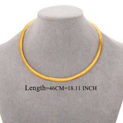 Free New Elegant Stainless Steel Choker Necklace-Choker Necklaces-Kirijewels.com-SSNEG7314 Gold 50CM-Kirijewels.com