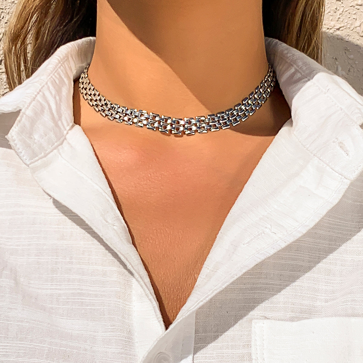 Big Iron Metal Chunky Thick Chain Necklace