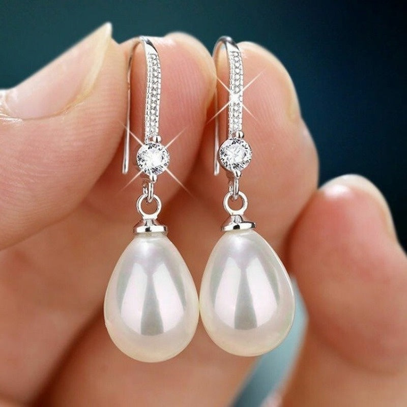 Exquisite Water Drop Imitation Pearls Earrings