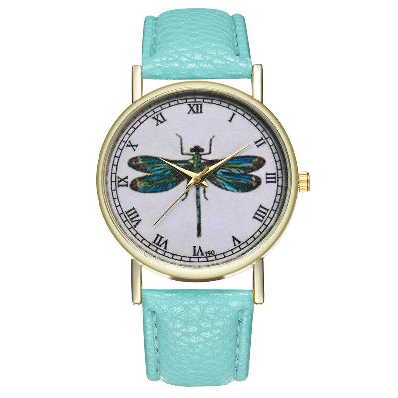 Roman Numeral Printed Dragonfly Wrist Watch - Kirijewels.com