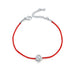 Lobster Clasp Red Thread Bracelet-Charm Bracelets-Kirijewels.com-White-Kirijewels.com