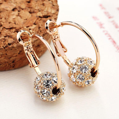 Austrian Crystal Ball Earrings - Kirijewels.com