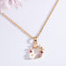 Crystal Pearl Shell Garland Butterfly Flower Necklace - Kirijewels.com