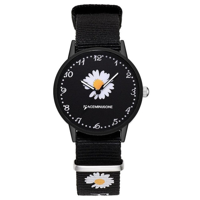 Nylon Band Daisy Flower Watch