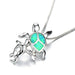 Mom And Baby Fire Opal Turtle Necklace - Kirijewels.com