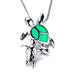 Mom And Baby Fire Opal Turtle Necklace - Kirijewels.com