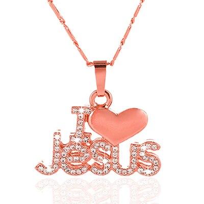 Religious I Love Jesus Necklace - Kirijewels.com