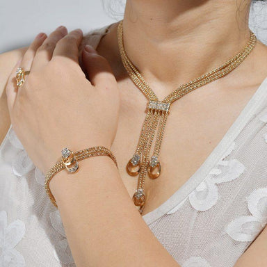Emma Crystal Rhinestone Bridal Jewelry Set - Kirijewels.com