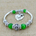 Love Heart Charm Bracelet-Bracelet-Kirijewels.com-Dark Green-Kirijewels.com