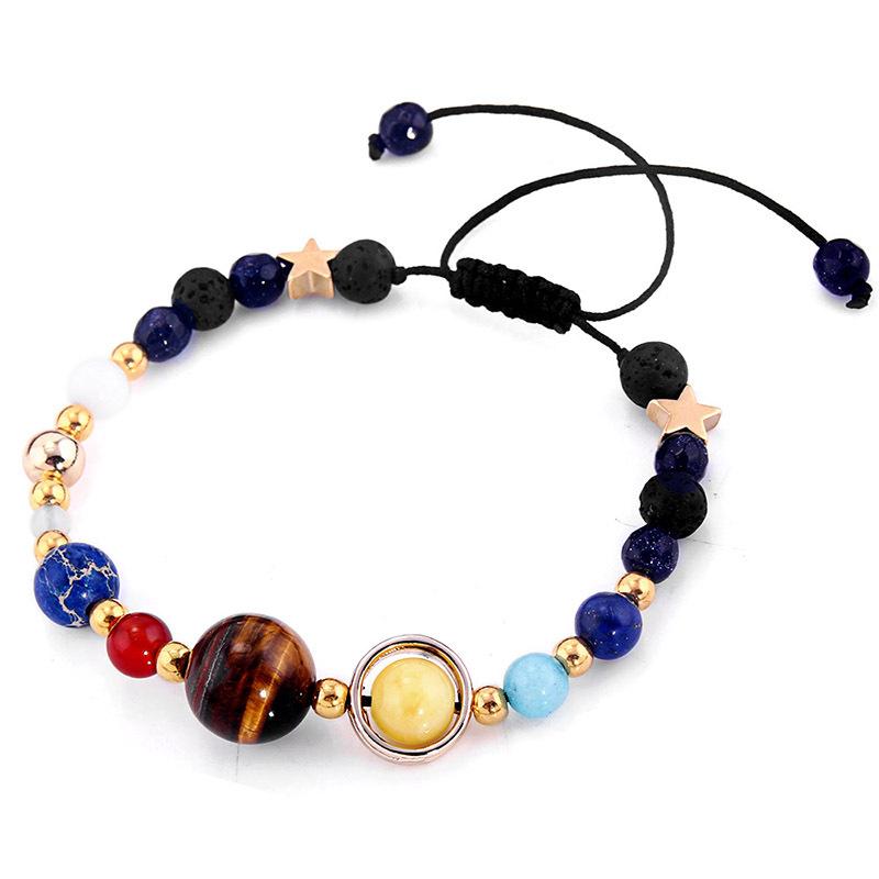 Galaxy Guardian Star Natural Stone Beads Bracelet-Charm Bracelets-Kirijewels.com-multi 2-Kirijewels.com