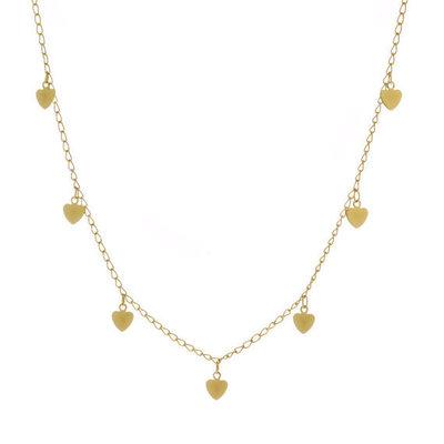 Natural Alloy Star And Heart Pendant Necklace-Chain Necklaces-Kirijewels.com-Heart-Gold-Kirijewels.com