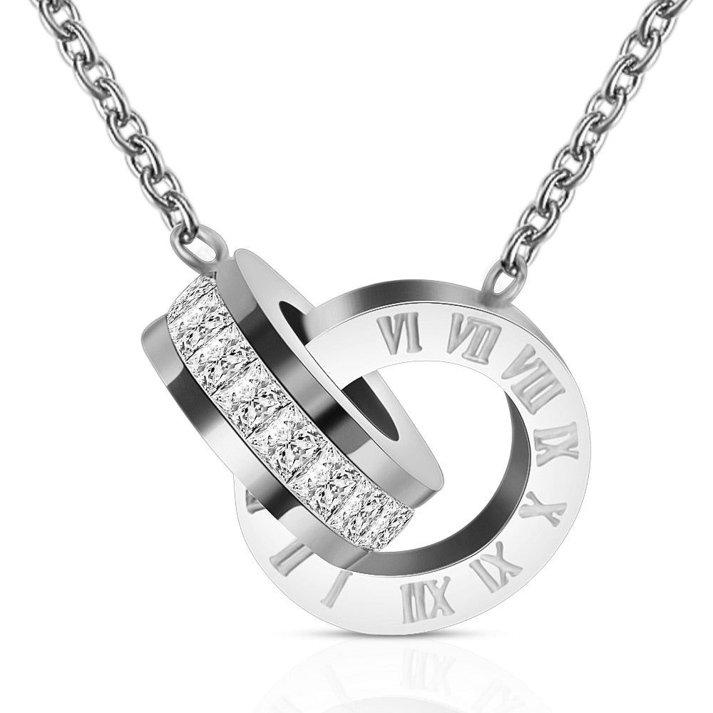 Roman Numeral Shell Necklace