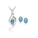 Linda Crystal Jewelry Set-Jewelry Sets-Kirijewels.com-navy blue-Kirijewels.com