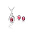 Linda Crystal Jewelry Set-Jewelry Sets-Kirijewels.com-pink-Kirijewels.com
