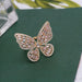Cubic Zirconia Pearl Butterfly Jewelry Set - Kirijewels.com