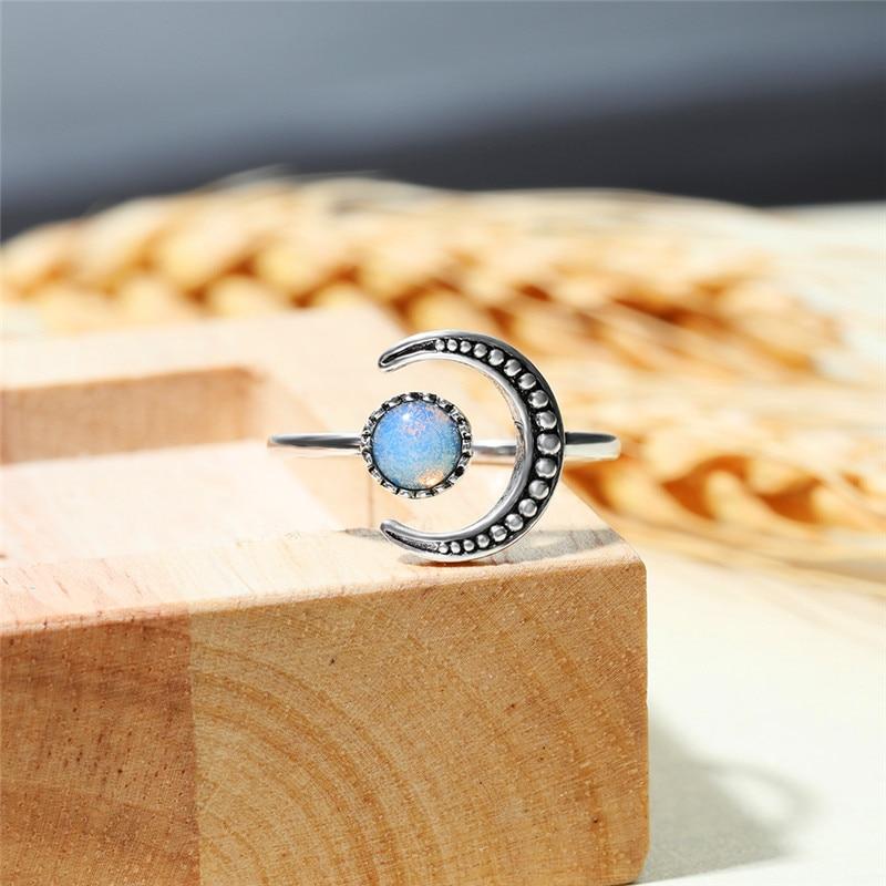 Moonstone Adjustable Open Ring - Kirijewels.com