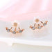 Flower Crystal Stud Earrings-Stud Earrings-Kirijewels.com-Rose gold-Kirijewels.com