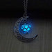 Moon Love Heart Fluorescent Necklace-Pendant Necklaces-Kirijewels.com-blue-Kirijewels.com