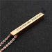 Personalized Engraving Square Bar Necklace - Kirijewels.com