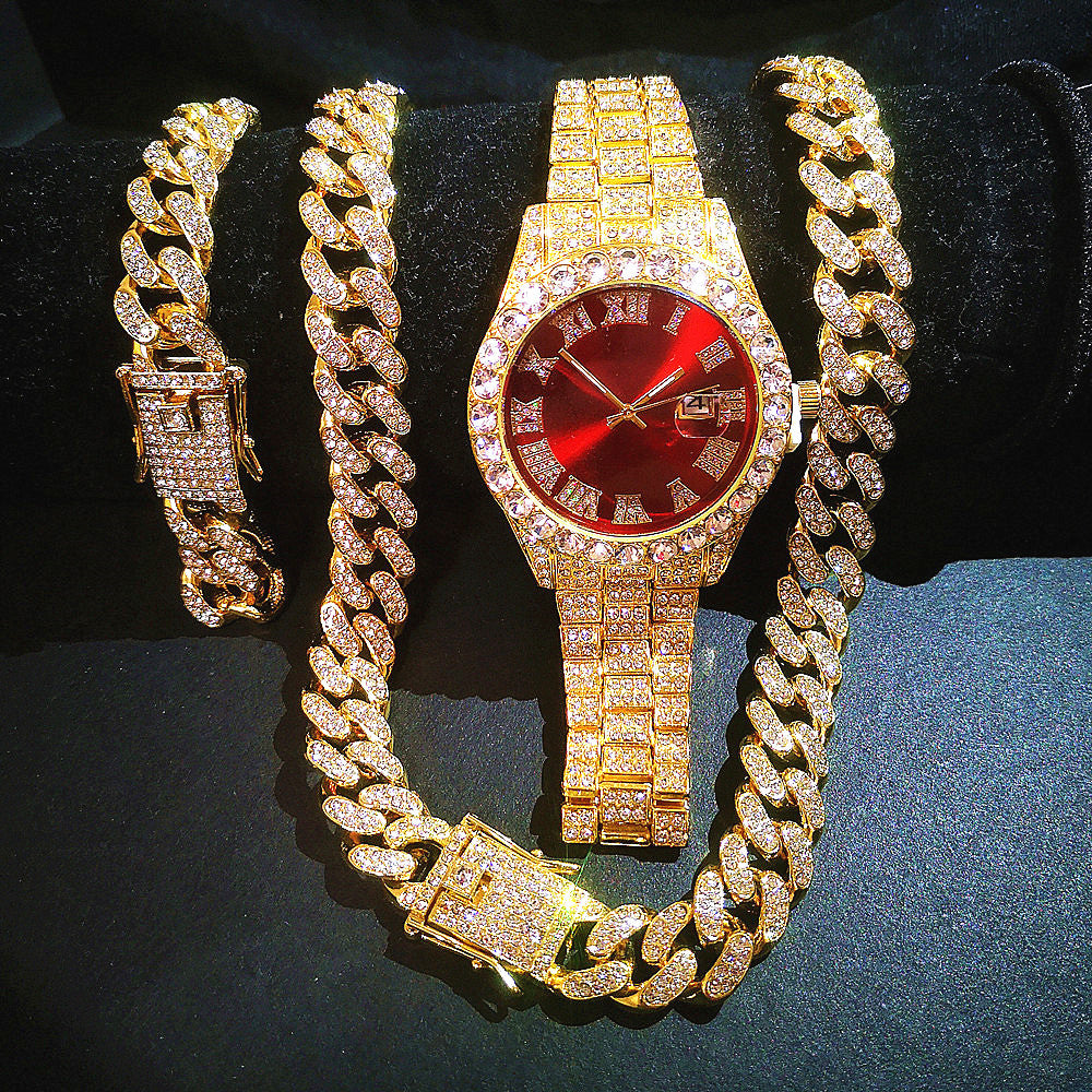 hiphop watches men cuban chain gold| Alibaba.com